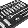 Wiha 1/2 Inch Drive Professional Standard & Deep Socket Tray Set, SAE, 28 Pieces, small image number 3