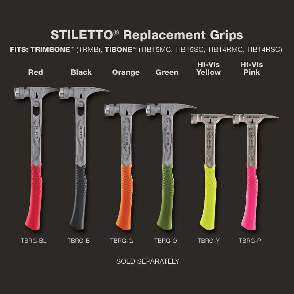 \"STABRIDGE × GRIP SWANY\" red Milwaukee STILETTO Santoprene Curved Replacement Grip TBRG-P