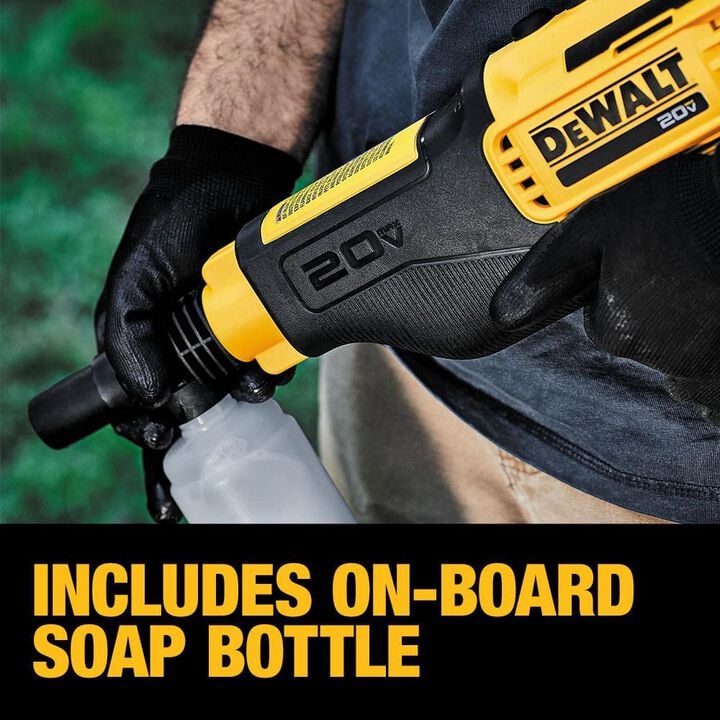 DEWALT 20V Max 550 PSI 1.0 GPM Battery Powered Cold Water Power Cleaner with 4 Spray Nozzles Bare Tool, large image number 19