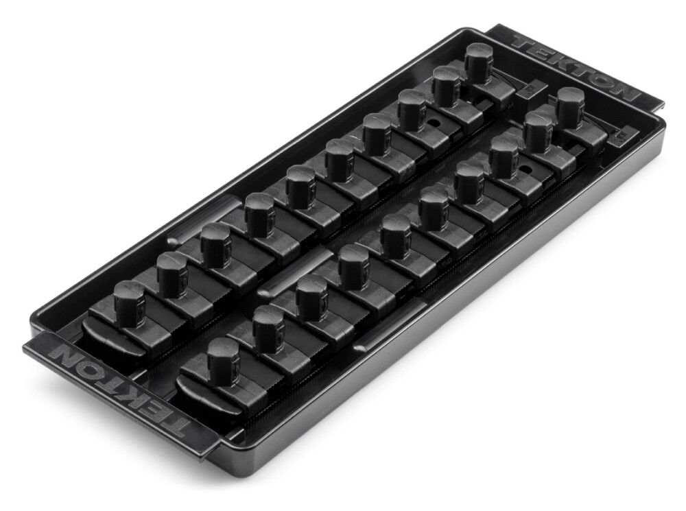 Tekton 20 Slot Universal Socket Organizer for 3/8 Inch Drive Sockets and Bit Sockets, Black, large image number 2