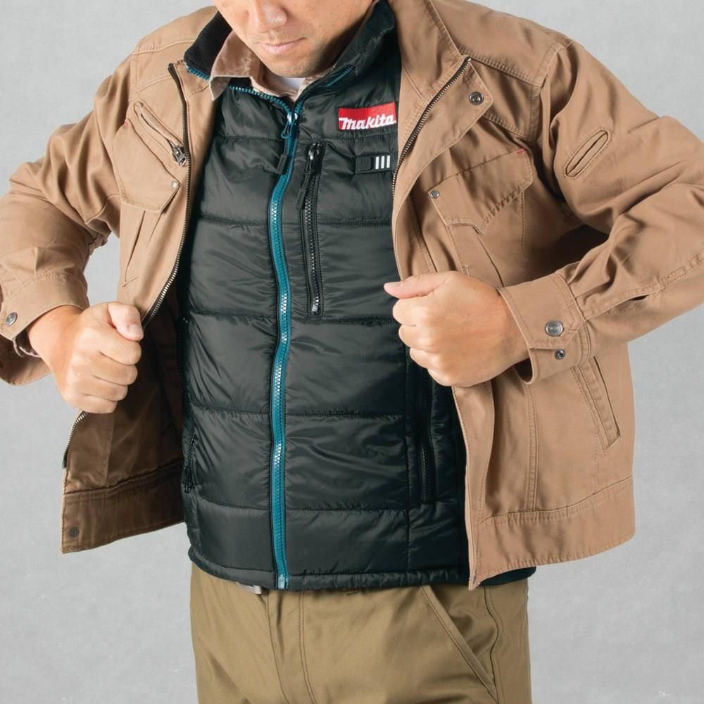 Makita 18V LXT Mens 3X Large Black Lithium-Ion Cordless Heated Vest, large image number 8