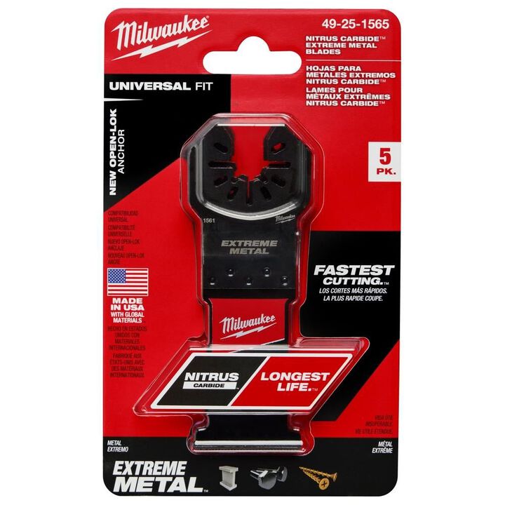 Milwaukee NITRUS CARBIDE Extreme Metal Universal Fit OPEN LOK Multi Tool Blade 5pk, large image number 10