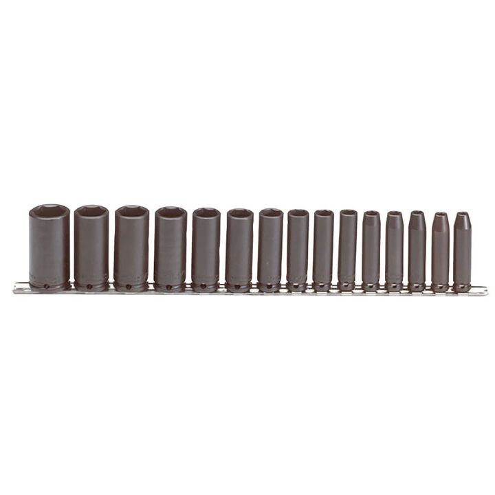 Proto 3/8 in Drive 15 Piece Deep Impact Socket Set 6 Point, large image number 1