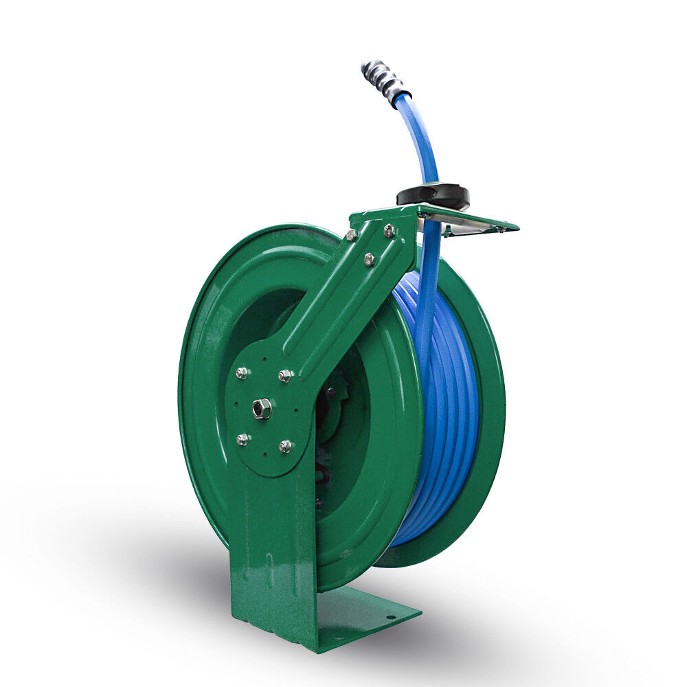 BluBird 3/4 Inch x 50 Ft Green Steel Large Retractable Water Hose Reel, large image number 3