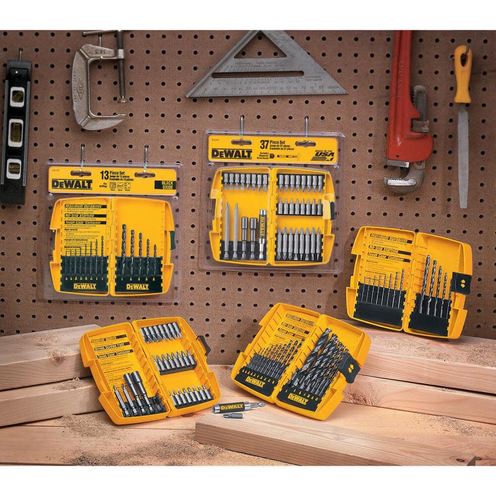 Dewalt black oxide top drill bit set