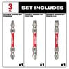 Milwaukee SHOCKWAVE Impact Duty PH2/SQ2/T25 Double Ended Bits 3pc, small