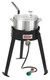 Bayou Classic 22 In. Tall Aluminum Fish Cooker with 10-Qt. Fry Pot and Perforated Basket, small