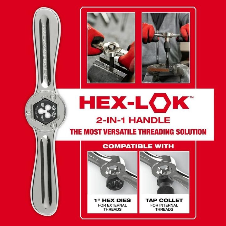 Milwaukee Metric Tap & Die PACKOUT 38pc Set with Hex-LOK 2-in-1 Handle, large image number 3