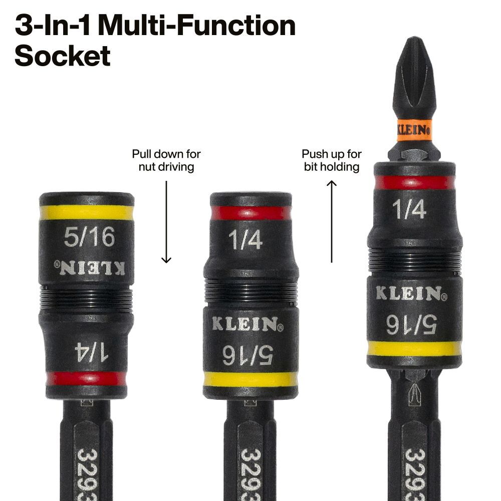 Klein Tools KNECT 16-in-1 Impact Rated Hybrid Screwdriver/Nut Driver, large image number 3