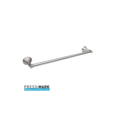 Moen Darcy Brushed Nickel 24in Towel Bar with Press & Mark Stamp