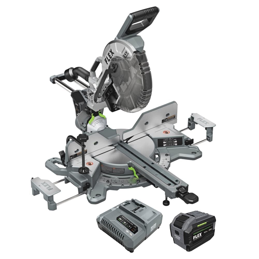FLEX 24V Cordless 12 Inch Dual Bevel Sliding Miter Saw Stacked Lithium Kit - FX7141A-1J