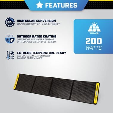 Champion Power Equipment 200-Watt Portable Foldable Solar Panels with Extension Cable and Kickstand, large image number 1
