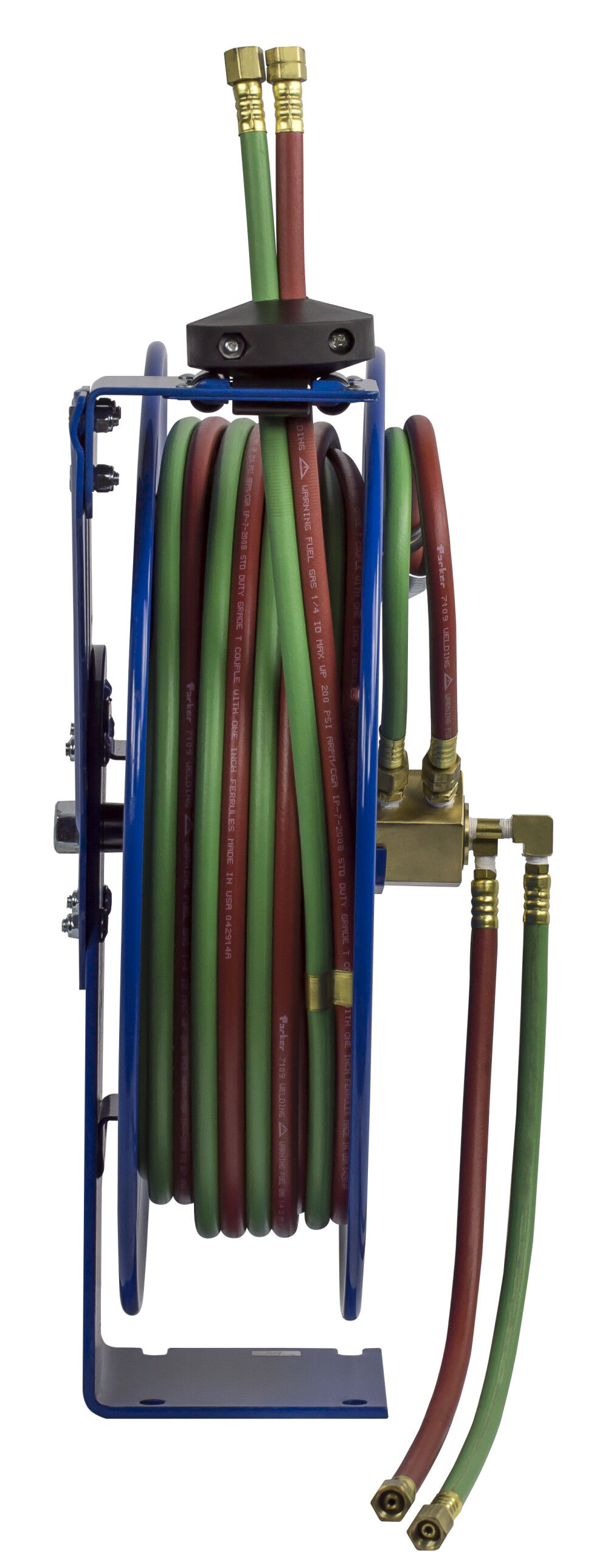 Coxreels Hose Reel Dual Hose Spring Rewind with T Grade Hose 1/4in ID 50' 200 PSI, large image number 2