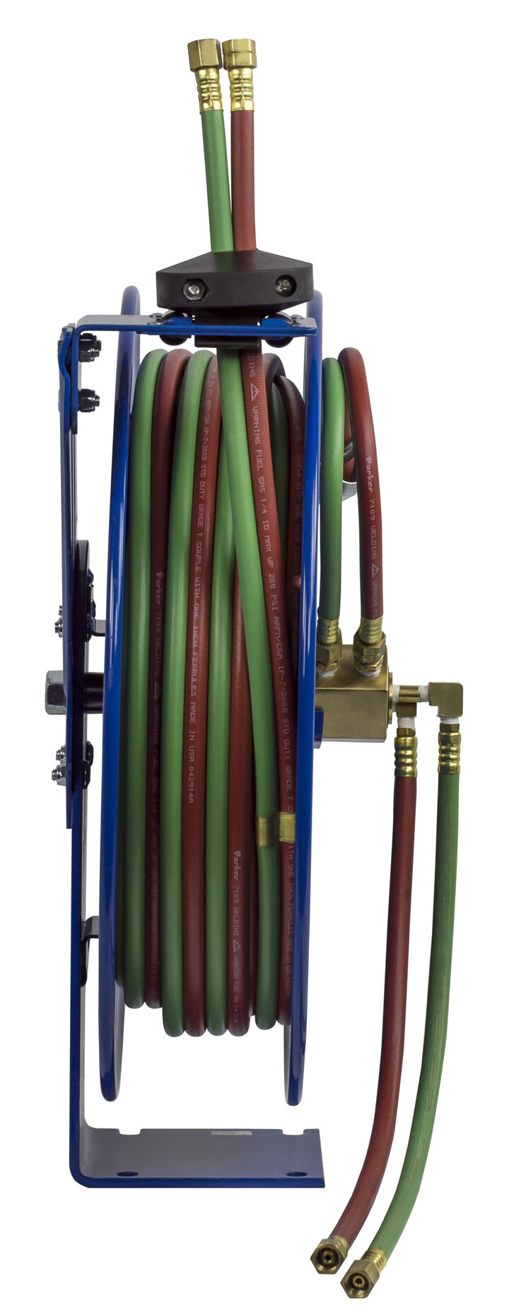 Coxreels Hose Reel Dual Hose Spring Rewind with T Grade Hose 1/4in ID 50' 200 PSI, large image number 1