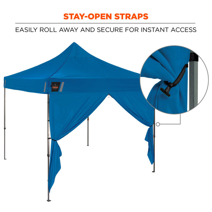 Ergodyne 10 Ft Pop-Up Tent Zipper Door Sidewall Blue, large image number 2