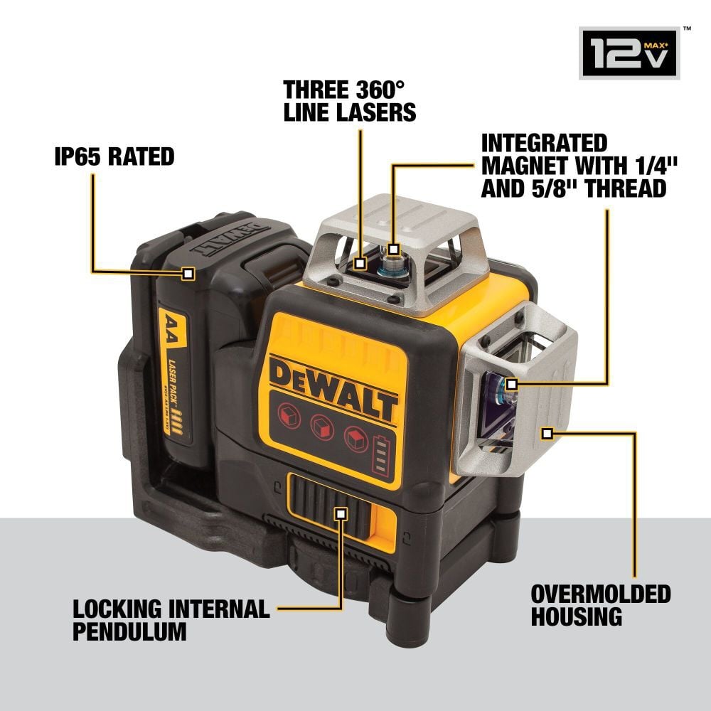 DEWALT 12V Max Line Laser 3 X 360 Degree Red Simolary simolary.com 8