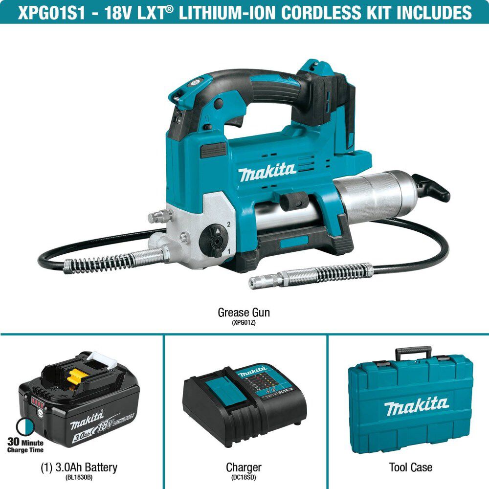 Makita 18V LXT Grease Gun Lithium Ion Cordless Kit, large image number 3