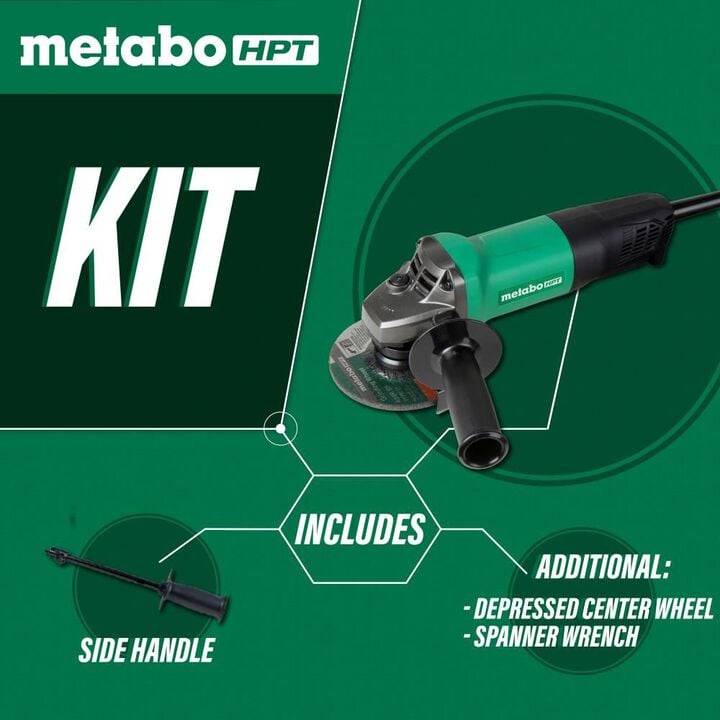 Metabo HPT Paddle Switch Grinder 4 1/2in 7.9 Amp, large image number 2