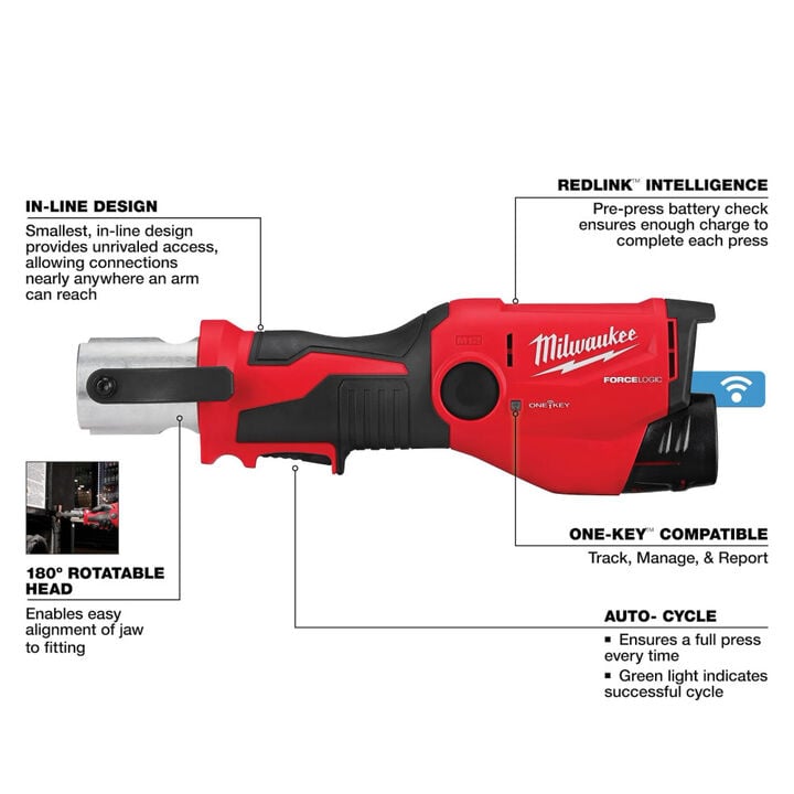 Milwaukee M12 Press Tool Kit and IPS-P Pivoting Press Ring Set Bundle, large image number 4