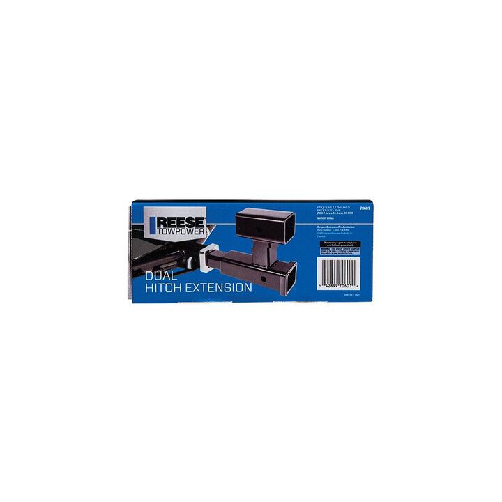 Reese 2in 4000 lbs Trailer Hitch Extension with Dual Receivers, large image number 2