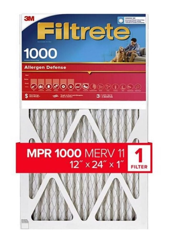 3M Filtrete 12 x 24 x 1-Inch 1000 MPR MERV 11 Allergen Defense Furnace Air Filter, large image number 0
