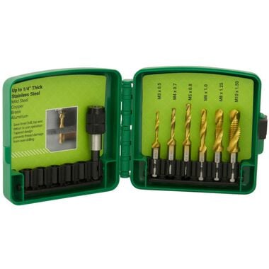 Greenlee 7 Piece Metric Stainless Steel Drill/Tap Kit