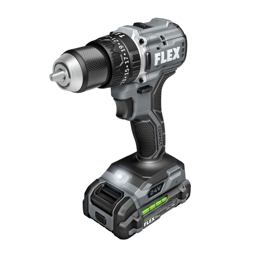 FLEX 24V Cordless 1/2 Inch 2 Speed Compact Hammer Drill Kit, large image number 5