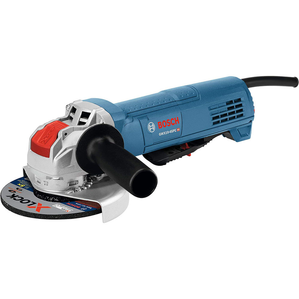 Bosch 4-1/2 Inch X-LOCK Ergonomic Angle Grinder with Paddle Switch - GWX10-45PE