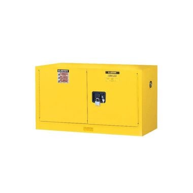 Justrite 17 Gallon Yellow Steel Manual Close Flammable Cabinet