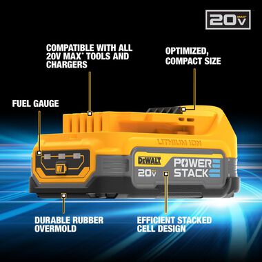 DEWALT POWERSTACK 20V MAX Compact Battery, large image number 5