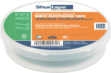 Shurtape EV 77 Electrical Tape Green 3/4in x 66'