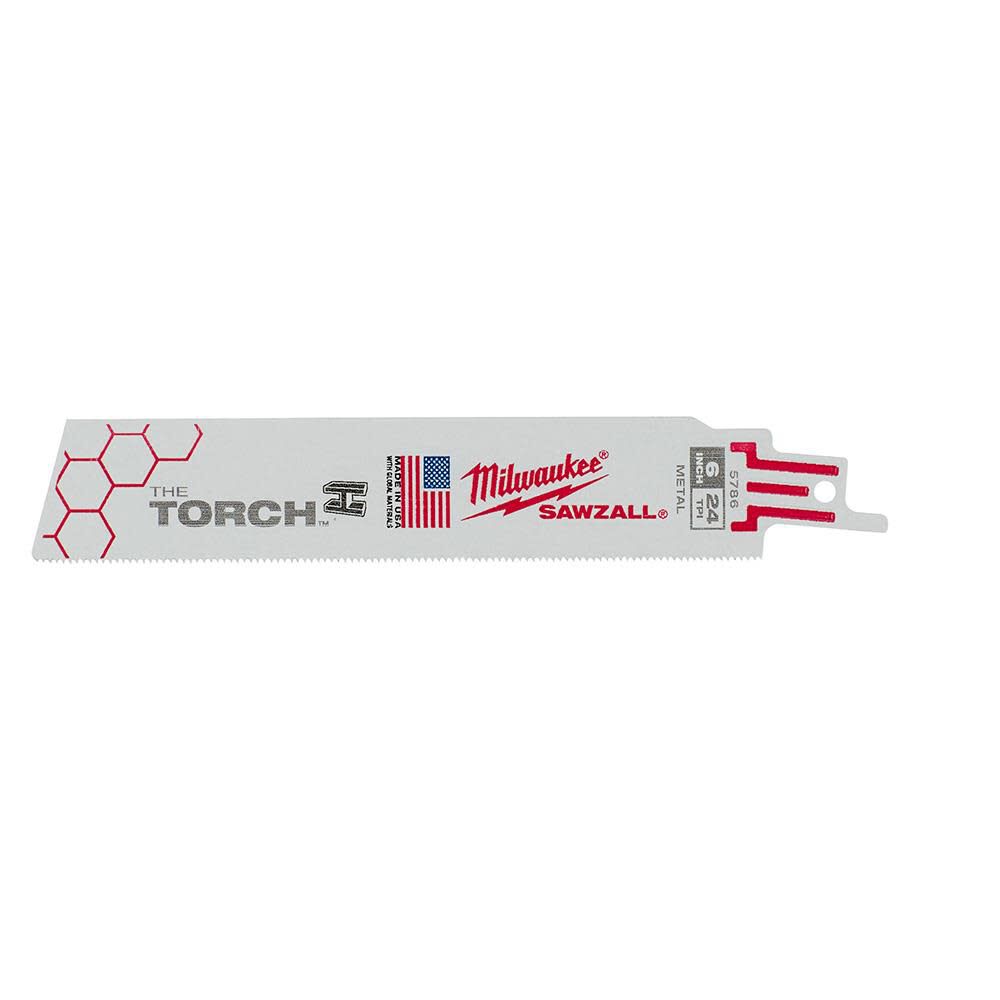 Milwaukee 6In 24TPI The Torch Sawzall Blades (5pk), large image number 1