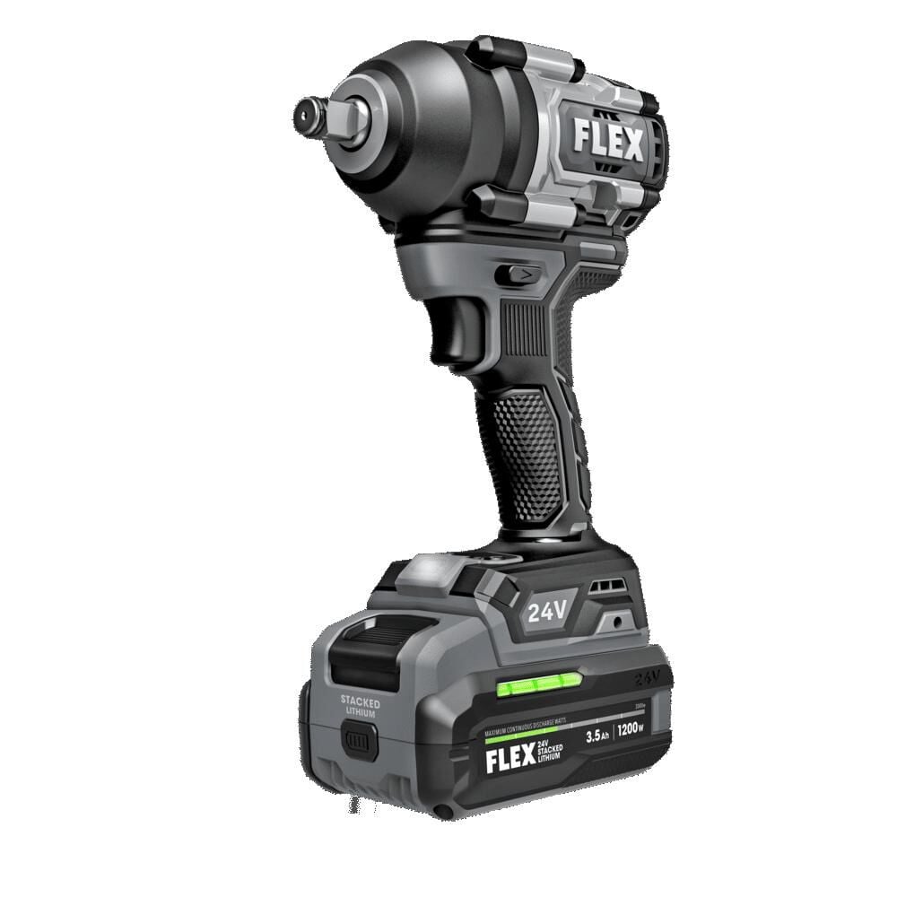 FLEX 24V Cordless 1/2 Inch Mid Torque Impact Wrench Stacked Lithium Kit, large image number 5