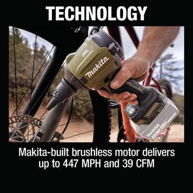 Makita Outdoor Adventure 18V LXT Brushless Cordless High Speed Blower/Inflator (Bare Tool), large image number 16