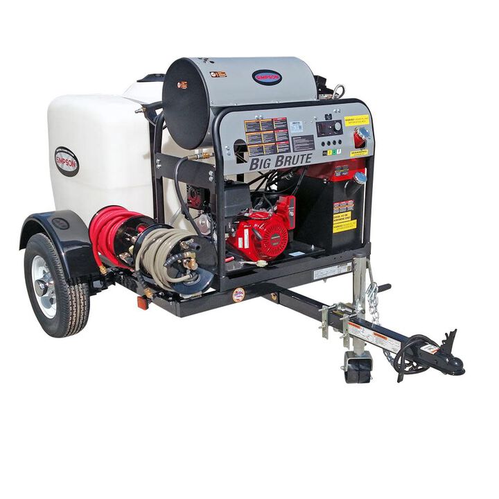 Simpson 4000 PSI 4.0 GPM Gas Powered Hot Water Pressure Washer Trailer with 4 Spray Tips, large image number 1