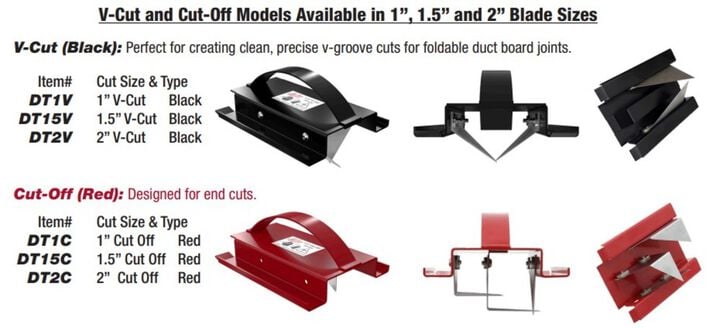 Malco Products Malco 1.5 Inch V -Cut  Duct Board Cutting Tool, Black, large image number 1