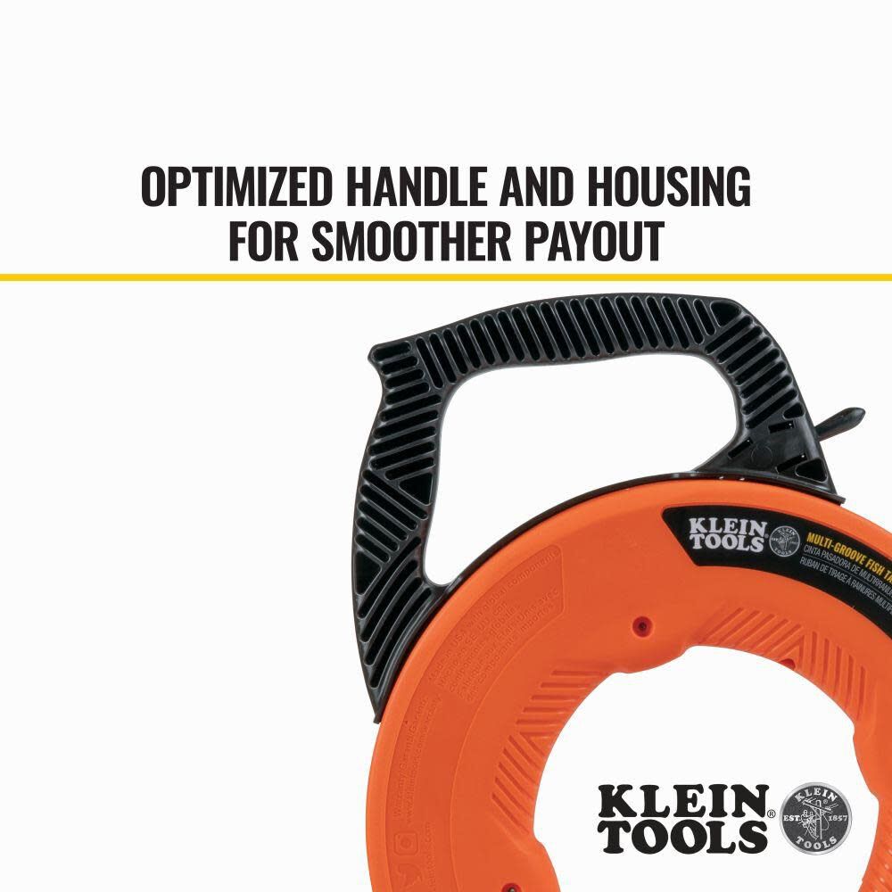 Klein Tools 50' Multi-Groove Fiberglass Fish Tape, large image number 4