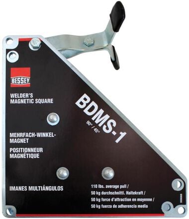 Bessey Large Welder's Magnetic Set-Up Square 90 and 45 Degree Angles, large image number 0