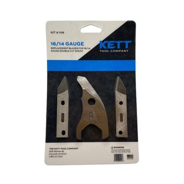 Kett Tool Replacement Blades for 16/14 Gauge Double Cut Shears, large image number 0