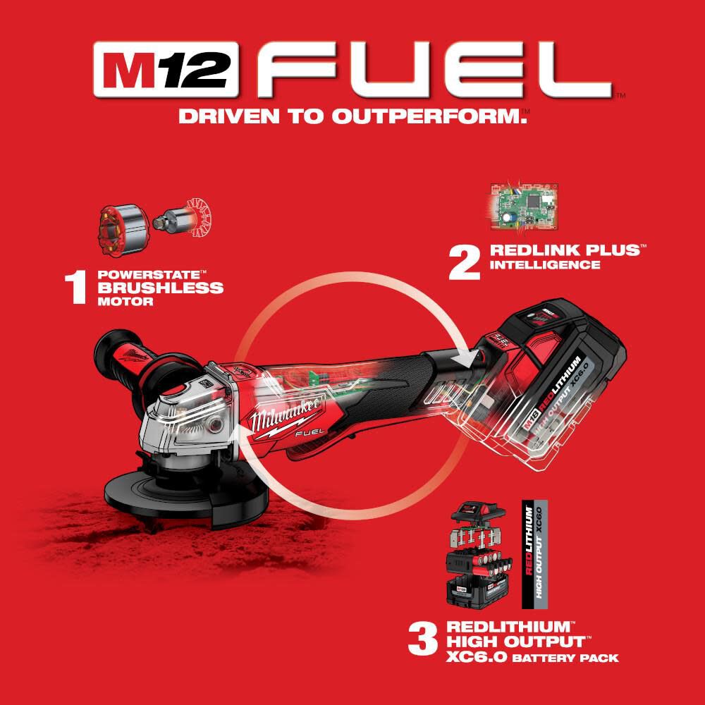Milwaukee m18 fuel best sale grinder with battery