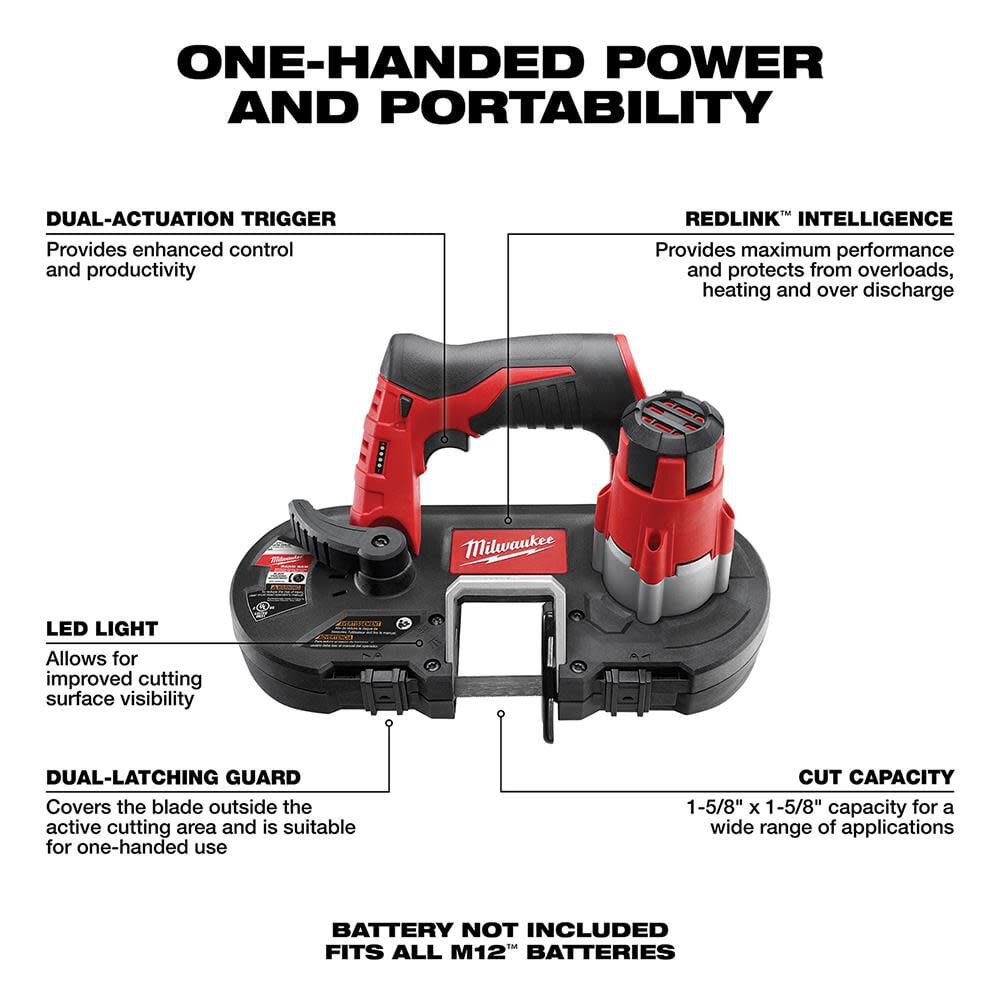 Milwaukee M12 Sub Compact Band Saw Bare Tool 2429 20 Simolary simolary.com 6