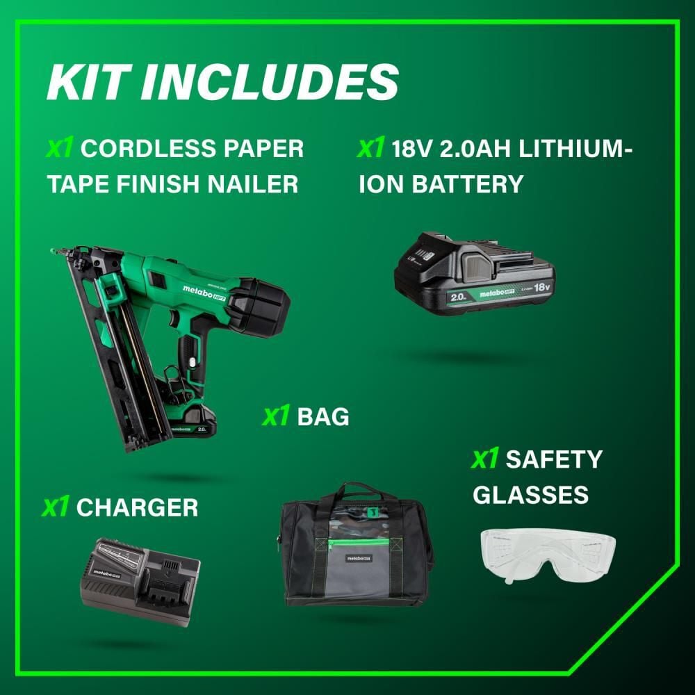 Metabo HPT 18V MultiVolt Brushless 15-Gauge Angled Finish Nailer 2 Ah Kit, large image number 5