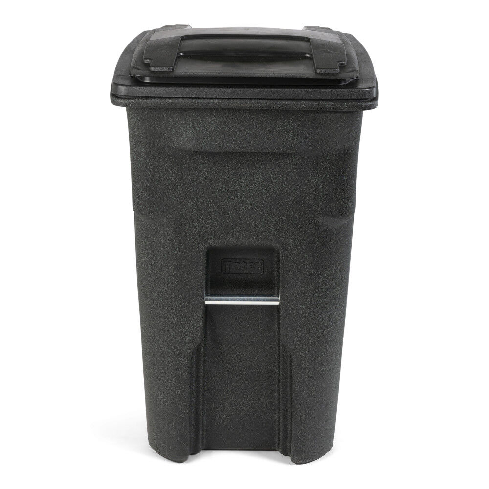 Toter 64 Gallon Trash Can Greenstone with Quiet Wheels and Lid, large image number 4