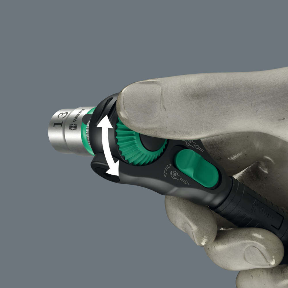Wera Tools 8000 C Black Edition Zyklop Speed Ratchet with 1