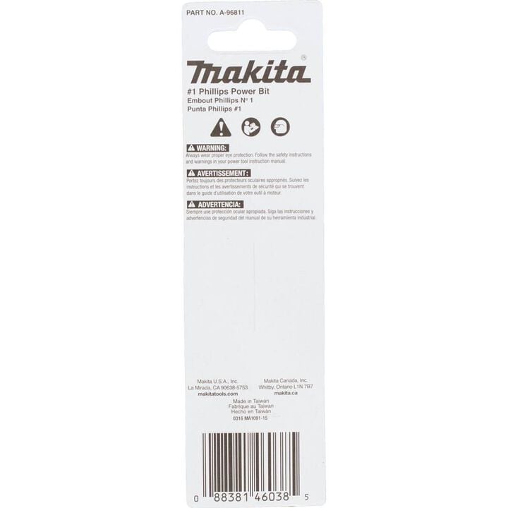 Makita Impact X #1 Phillips 3-1/2 Power Bit, large image number 2