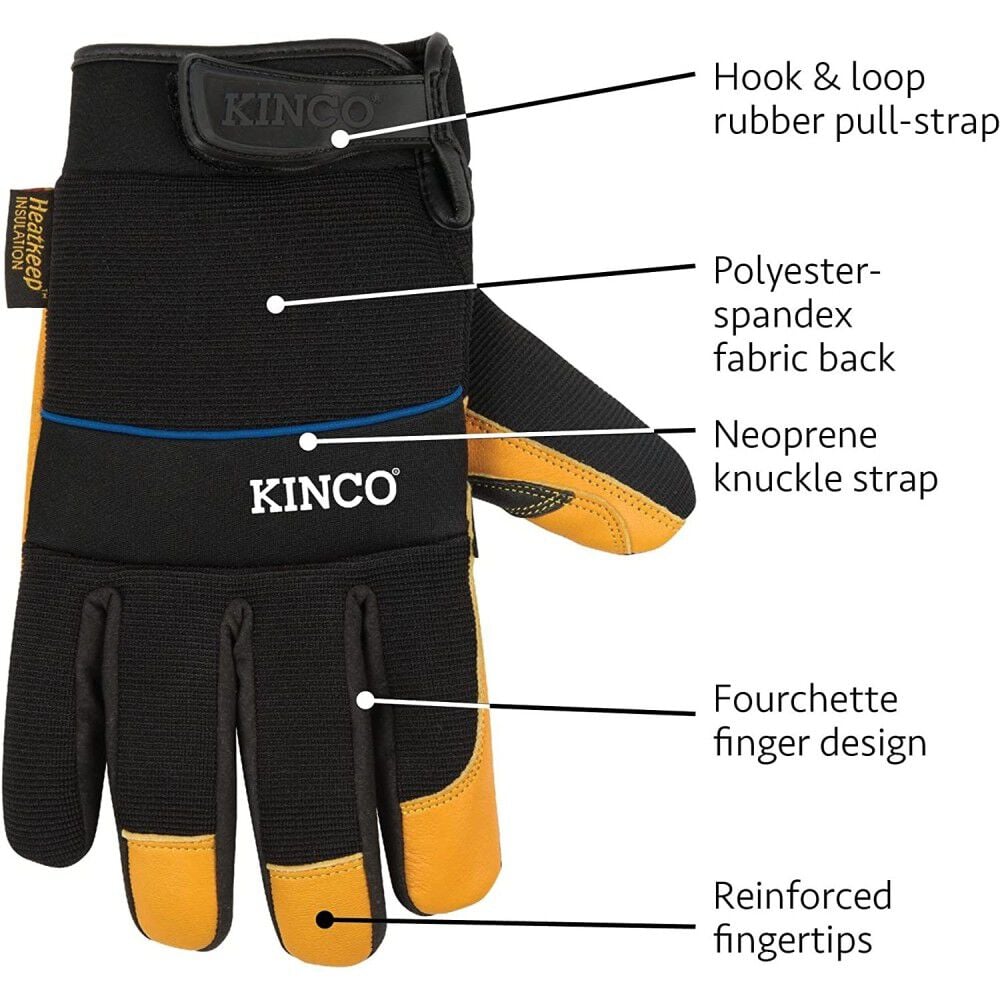 Kinco Premium Grain Goatskin & Synthetic Hybrid Glove, large image number 2