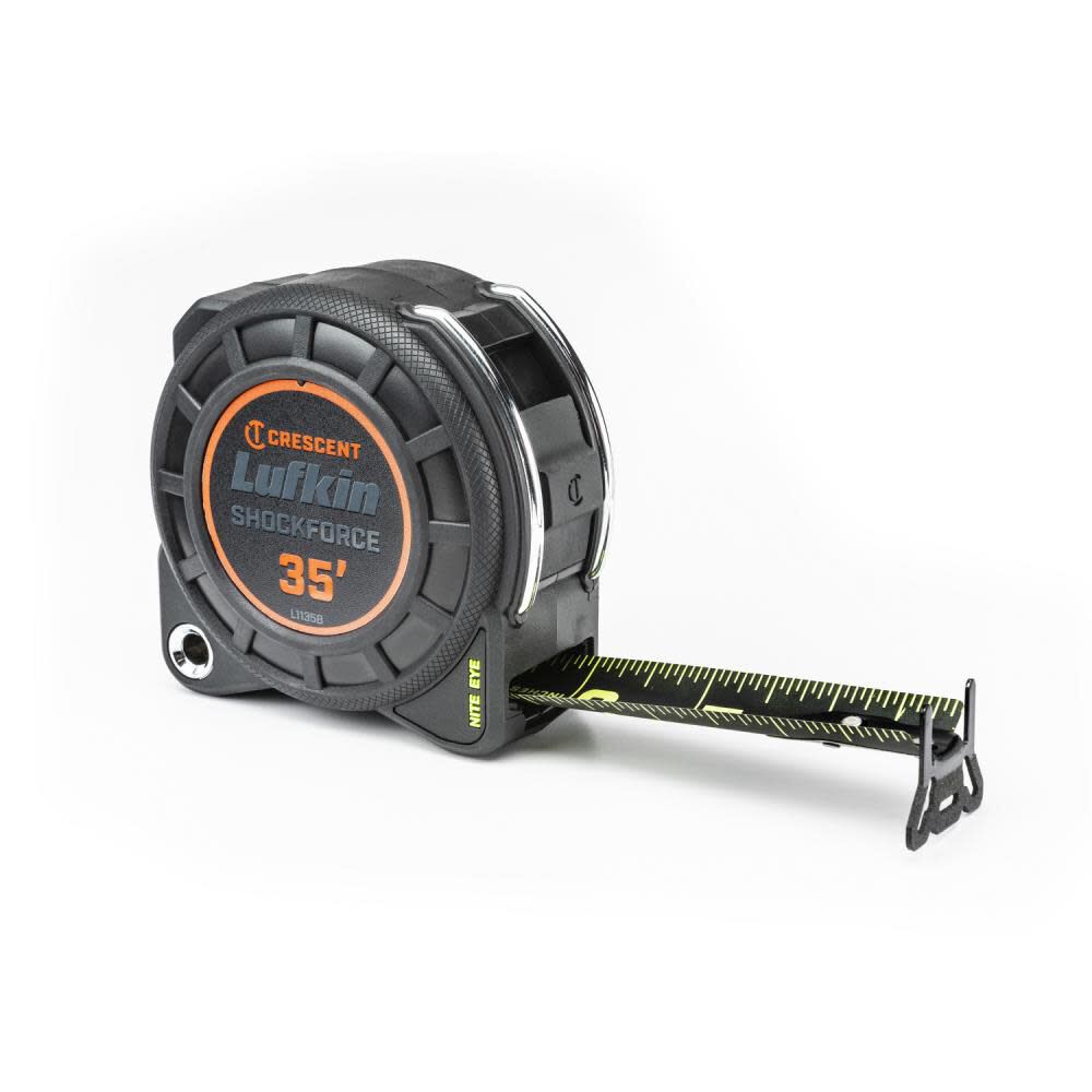 Crescent Lufkin Shock Force Nite Eye Tape Measure 35' x 1 3 Crescent Lufkin Shock Force Nite Eye Tape Measure 35' x 1 3