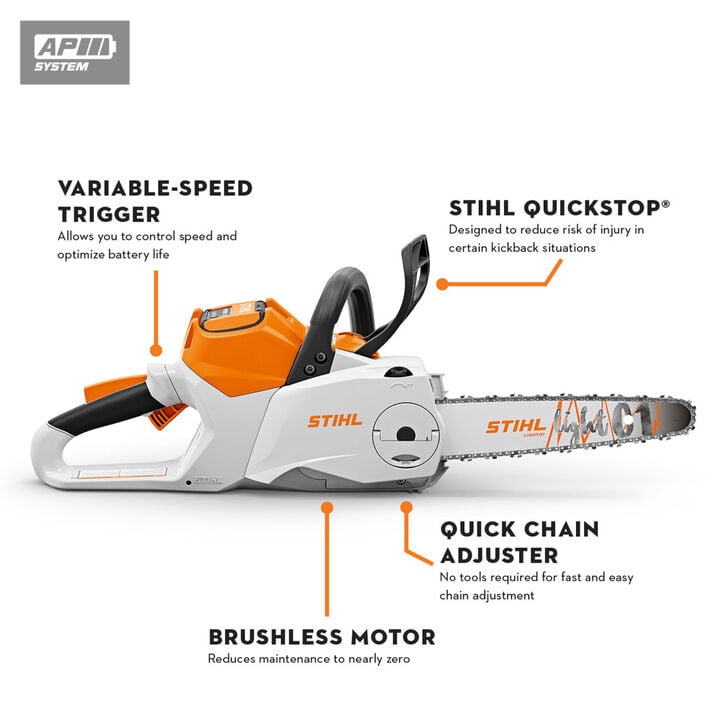 Stihl MSA 160 C-B 12 in Bar & Chain Battery-Powered Chainsaw, large image number 1