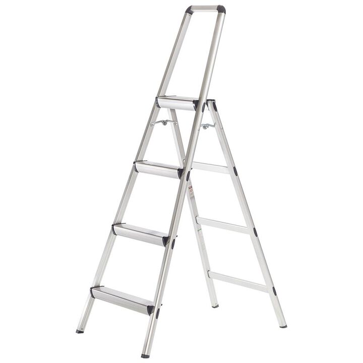 Xtend and Climb 4-Step 225-lb Load Capacity Silver Aluminum Step Stool