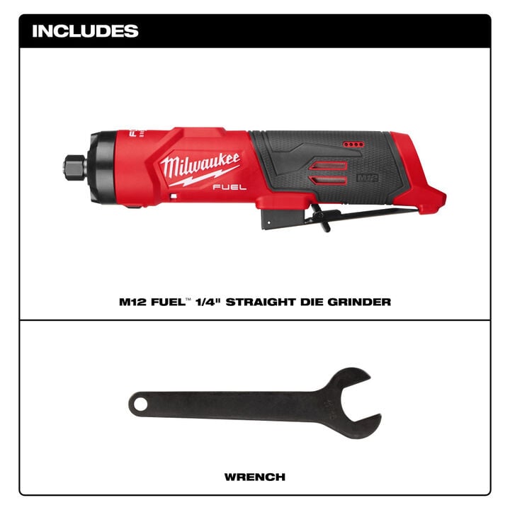 Milwaukee M12 FUEL 1/4 Inch Straight Die Grinder (Bare Tool), large image number 1